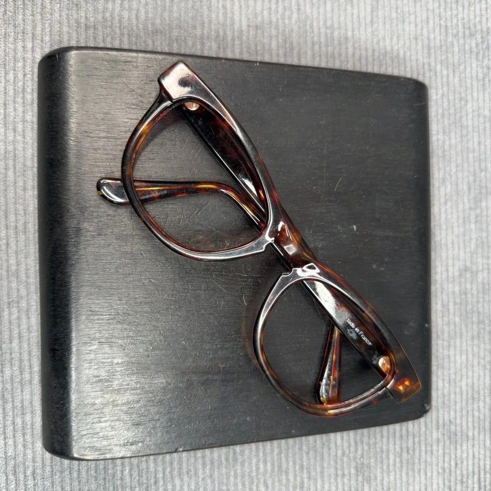 Vintage Tortoise Shell Cat Eye Y2K Eyeglass Frames Made in France Retro Style
